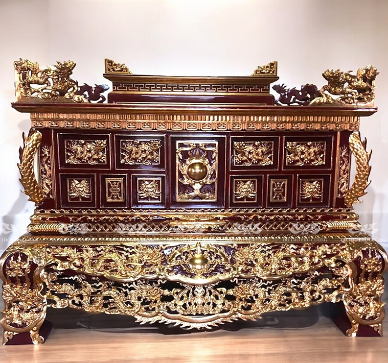 Bàn Sập thờ hai dạ cho Đình Chùa